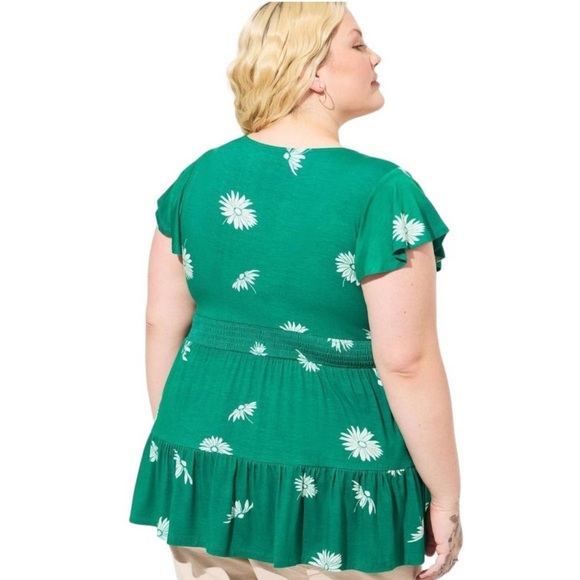 Torrid Super Soft Tie Front Keyhole Babydoll Top - Picture 9 of 9